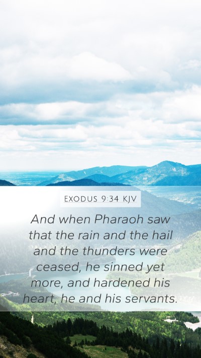 Exodus 9:34 KJV Bible Verse Image
