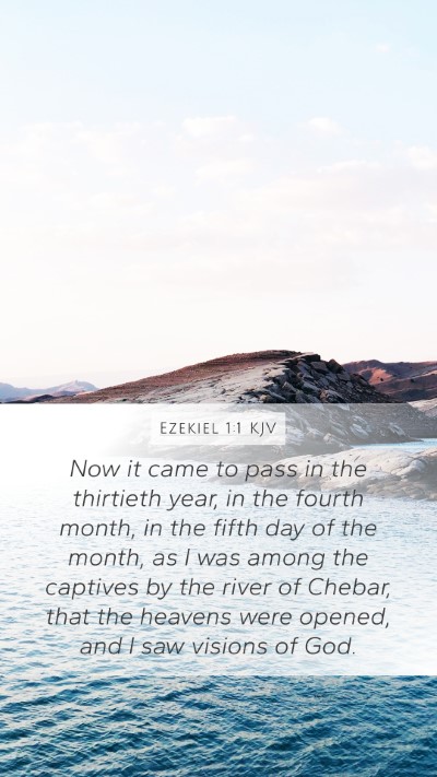 Ezekiel 1:1 KJV Bible Verse Image