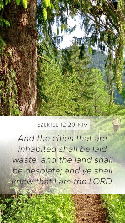 Ezekiel 12:20 KJV Bible Verse Image