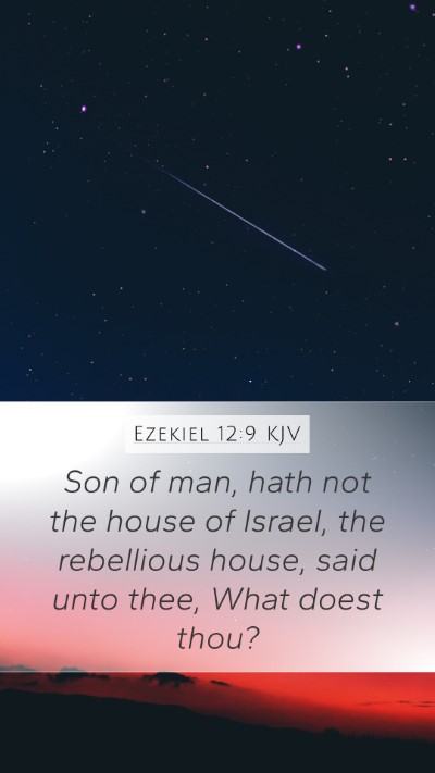 Ezekiel 12:9 KJV Bible Verse Image