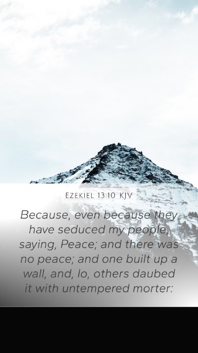 Ezekiel 13:10 KJV Bible Verse Image
