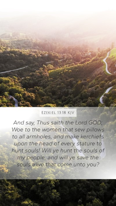 Ezekiel 13:18 KJV Bible Verse Image