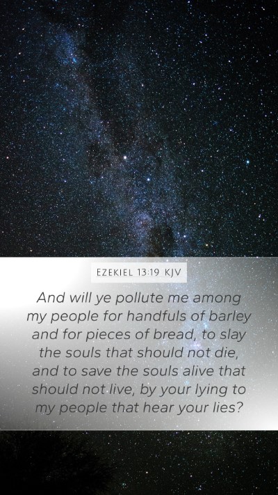 Ezekiel 13:19 KJV Bible Verse Image