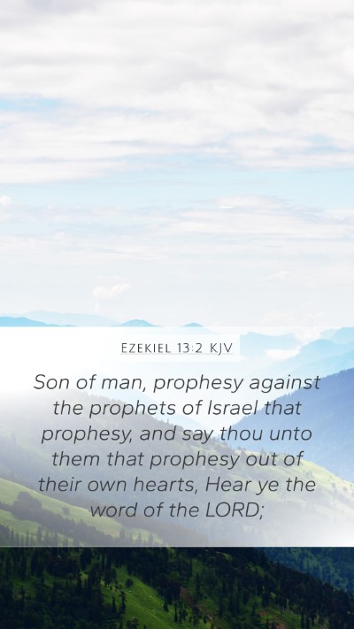 Ezekiel 13:2 KJV Bible Verse Image