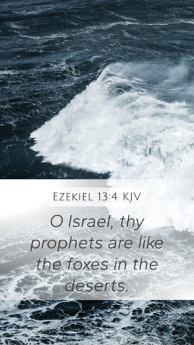 Ezekiel 13:4 KJV Bible Verse Image