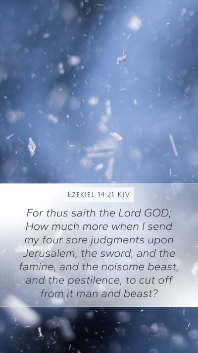 Ezekiel 14:21 KJV Bible Verse Image