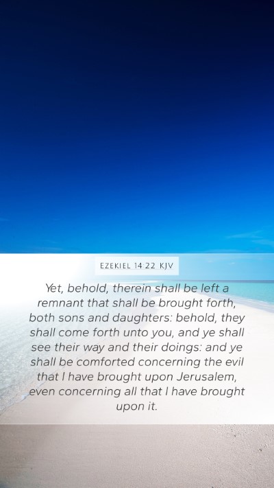 Ezekiel 14:22 KJV Bible Verse Image