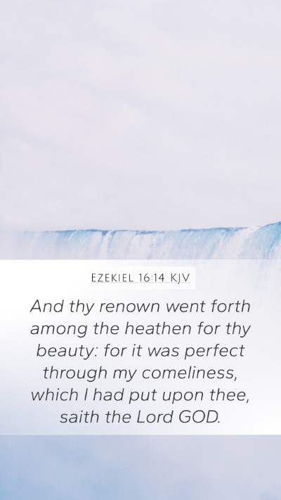 Ezekiel 16:14 KJV Bible Verse Image