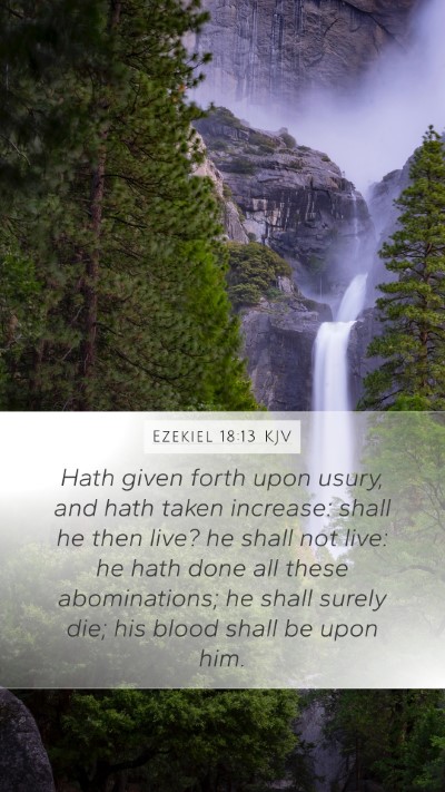 Ezekiel 18:13 KJV Bible Verse Image