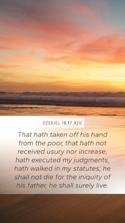 Ezekiel 18:17 KJV Bible Verse Image