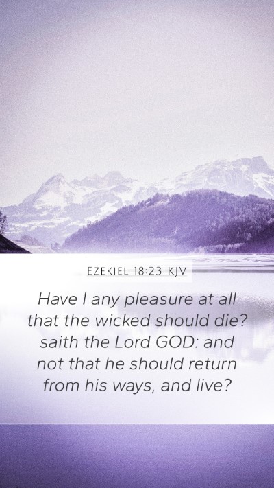 Ezekiel 18:23 KJV Bible Verse Image