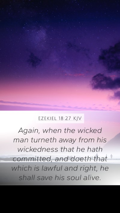 Ezekiel 18:27 KJV Bible Verse Image