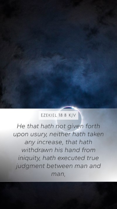 Ezekiel 18:8 KJV Bible Verse Image