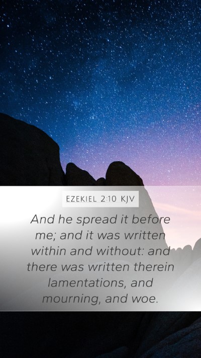 Ezekiel 2:10 KJV Bible Verse Image