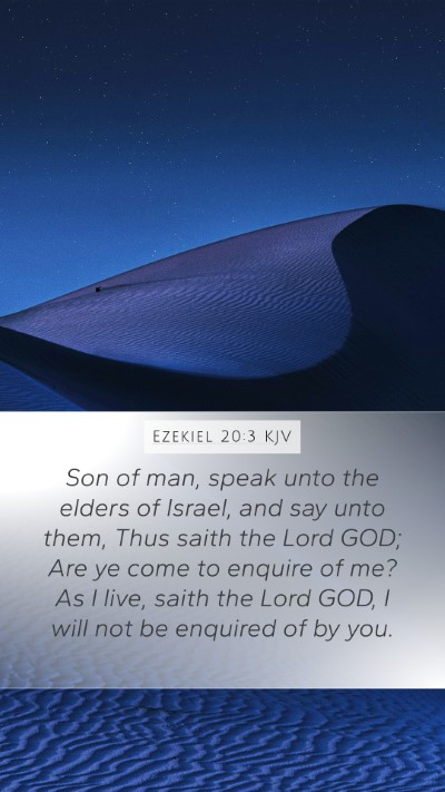 Ezekiel 20:3 KJV Bible Verse Image