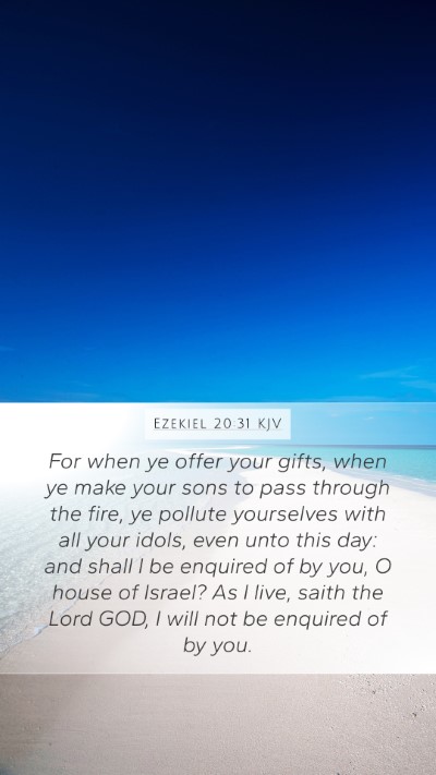 Ezekiel 20:31 KJV Bible Verse Image