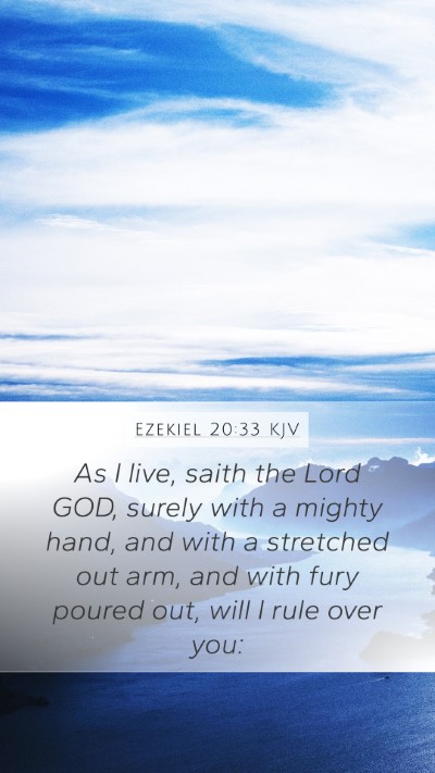 Ezekiel 20:33 KJV Bible Verse Image