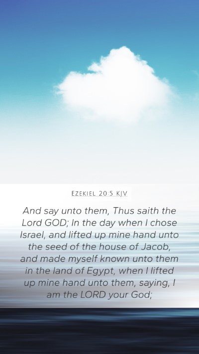 Ezekiel 20:5 KJV Bible Verse Image