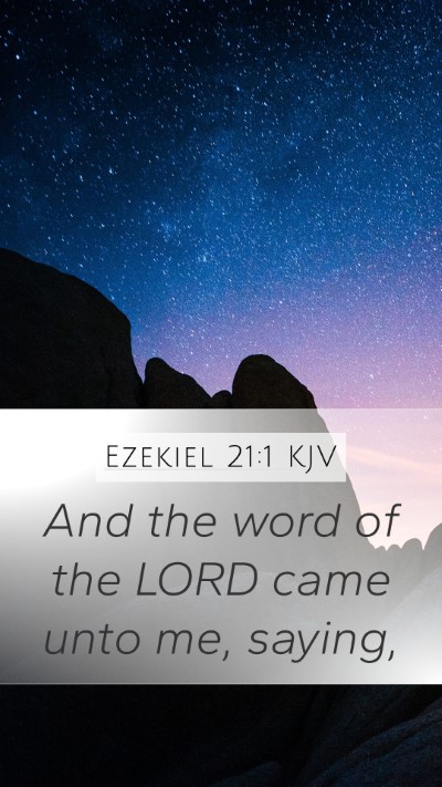 Ezekiel 21:1 KJV Bible Verse Image