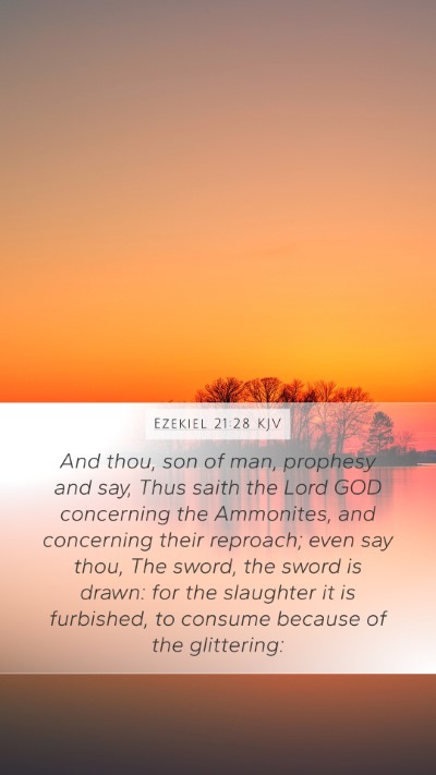Ezekiel 21:28 KJV Bible Verse Image