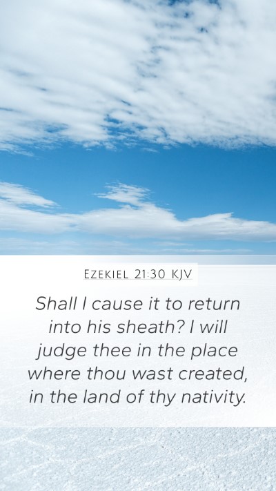Ezekiel 21:30 KJV Bible Verse Image