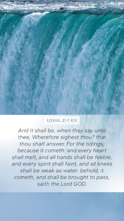 Ezekiel 21:7 KJV Bible Verse Image