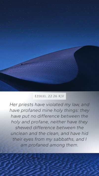 Ezekiel 22:26 KJV Bible Verse Image