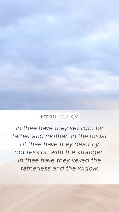 Ezekiel 22:7 KJV Bible Verse Image