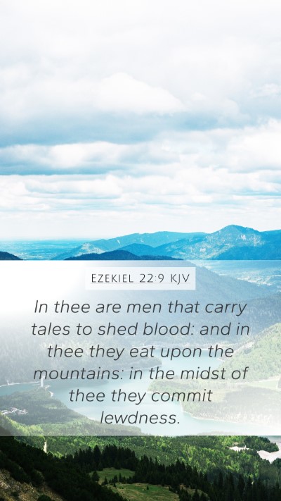 Ezekiel 22:9 KJV Bible Verse Image