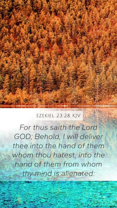 Ezekiel 23:28 KJV Bible Verse Image