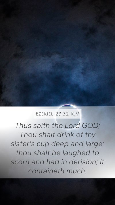 Ezekiel 23:32 KJV Bible Verse Image