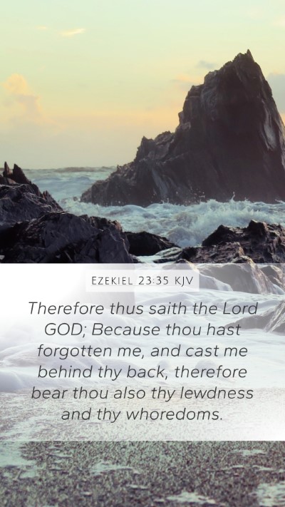 Ezekiel 23:35 KJV Bible Verse Image