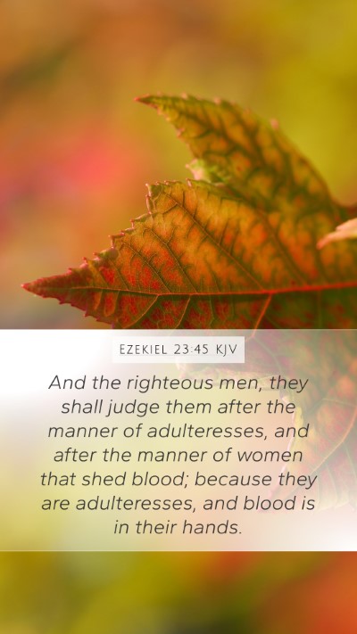 Ezekiel 23:45 KJV Bible Verse Image