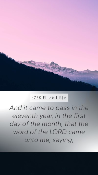 Ezekiel 26:1 KJV Bible Verse Image