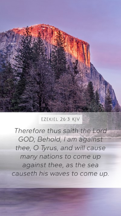 Ezekiel 26:3 KJV Bible Verse Image