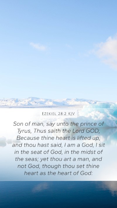 Ezekiel 28:2 KJV Bible Verse Image