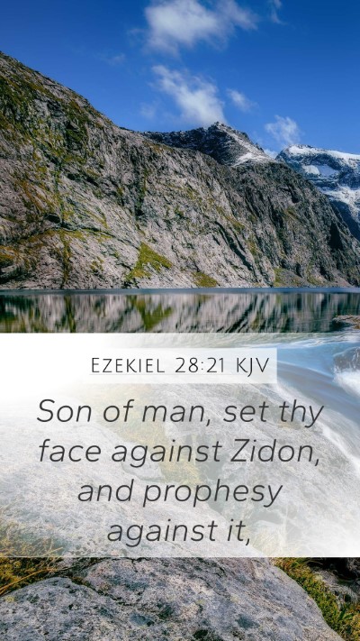 Ezekiel 28:21 KJV Bible Verse Image