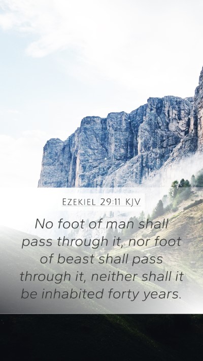 Ezekiel 29:11 KJV Bible Verse Image