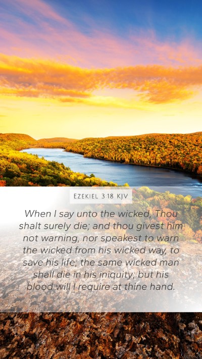 Ezekiel 3:18 KJV Bible Verse Image