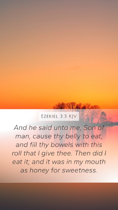 Ezekiel 3:3 KJV Bible Verse Image