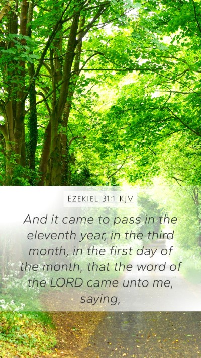 Ezekiel 31:1 KJV Bible Verse Image
