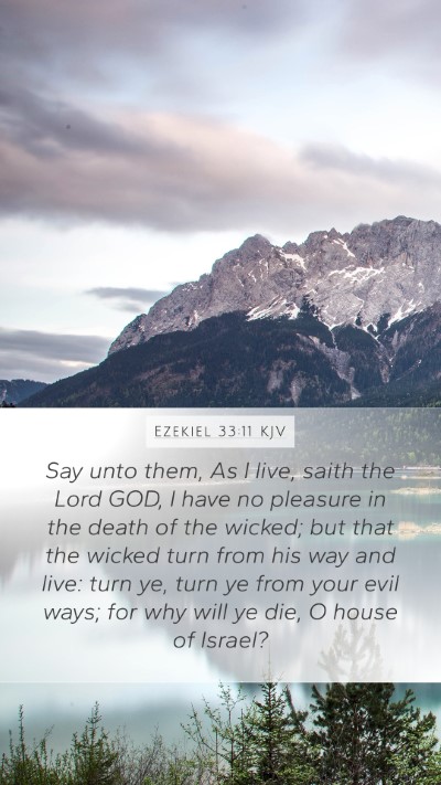 Ezekiel 33:11 KJV Bible Verse Image
