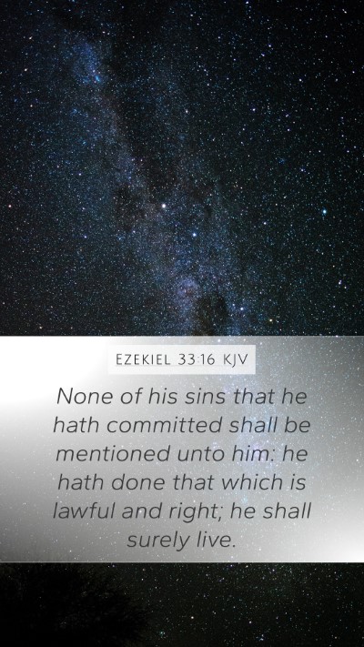 Ezekiel 33:16 KJV Bible Verse Image