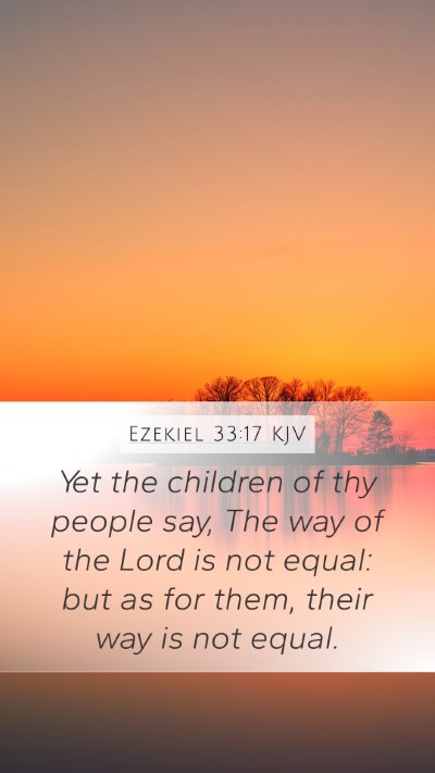 Ezekiel 33:17 KJV Bible Verse Image