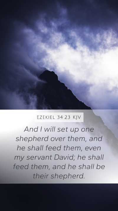 Ezekiel 34:23 KJV Bible Verse Image