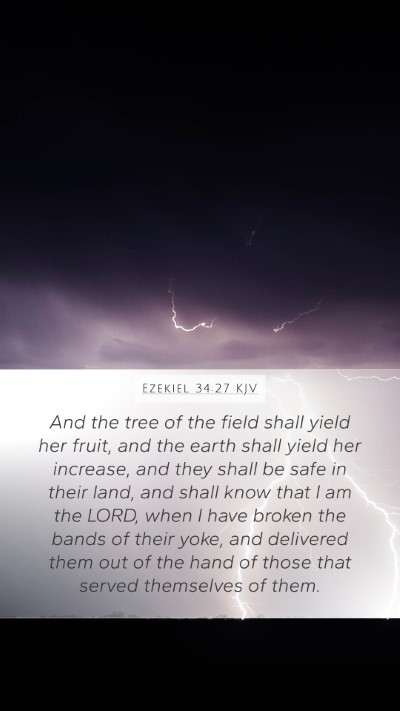 Ezekiel 34:27 KJV Bible Verse Image