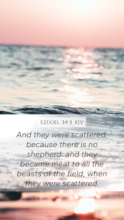 Ezekiel 34:5 KJV Bible Verse Image