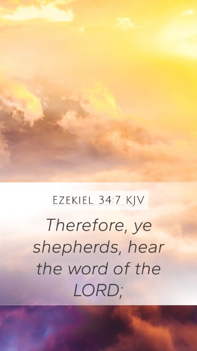 Ezekiel 34:7 KJV Bible Verse Image