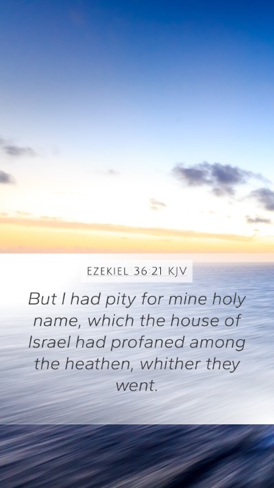 Ezekiel 36:21 KJV Bible Verse Image