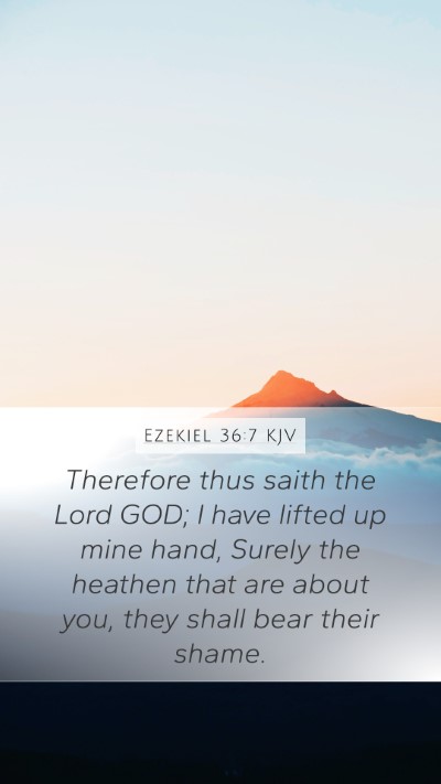 Ezekiel 36:7 KJV Bible Verse Image